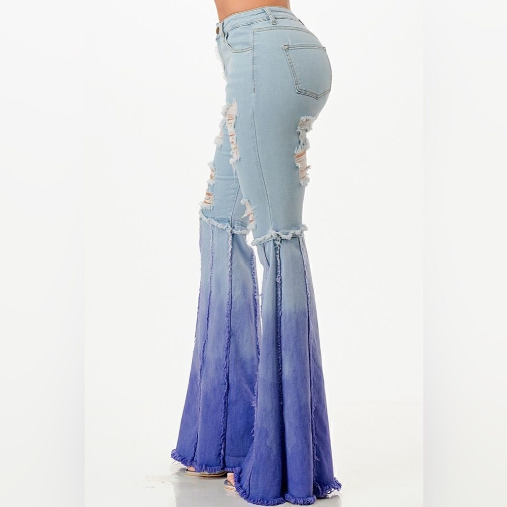 Purple Candy Dip Dye Concert Jeans - Picture 3 of 4